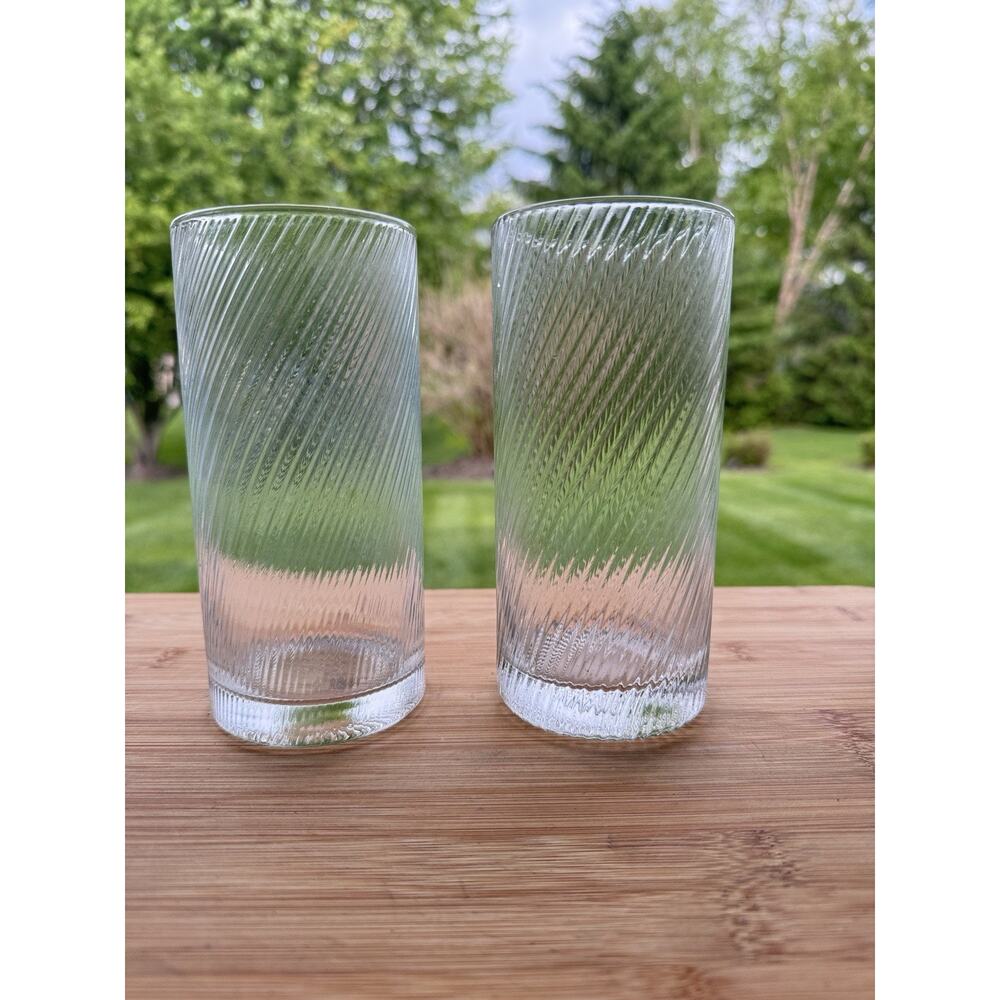 Utopia Hayworth Twisted 6.25” Highball Tumblers 12.25oz~Set Of 2